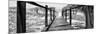 Cuba Fuerte Collection Panoramic BW - Boardwalk on the Beach-Philippe Hugonnard-Mounted Photographic Print