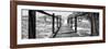 Cuba Fuerte Collection Panoramic BW - Boardwalk on the Beach-Philippe Hugonnard-Framed Photographic Print