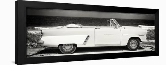 Cuba Fuerte Collection Panoramic BW - Cabriolet Classic Car-Philippe Hugonnard-Framed Photographic Print