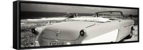 Cuba Fuerte Collection Panoramic BW - Cabriolet Classic Car-Philippe Hugonnard-Framed Stretched Canvas