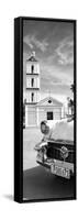 Cuba Fuerte Collection Panoramic BW - Church in Santa Clara II-Philippe Hugonnard-Framed Stretched Canvas