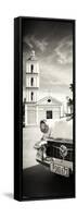 Cuba Fuerte Collection Panoramic BW - Church in Santa Clara-Philippe Hugonnard-Framed Stretched Canvas