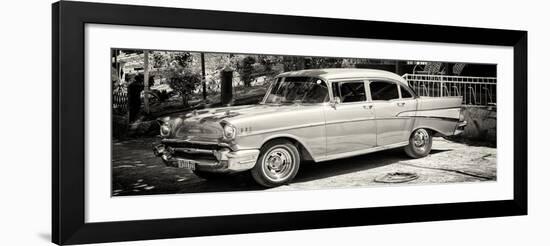 Cuba Fuerte Collection Panoramic BW - Classic Car in Vinales-Philippe Hugonnard-Framed Photographic Print