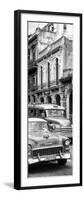 Cuba Fuerte Collection Panoramic BW - Classic Cars in Havana II-Philippe Hugonnard-Framed Photographic Print