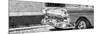 Cuba Fuerte Collection Panoramic BW - Close-up of Classic Car-Philippe Hugonnard-Mounted Photographic Print