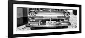 Cuba Fuerte Collection Panoramic BW - Close-up of Old Classic Car II-Philippe Hugonnard-Framed Photographic Print