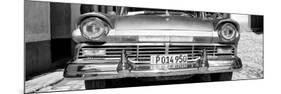 Cuba Fuerte Collection Panoramic BW - Close-up of Old Classic Car II-Philippe Hugonnard-Mounted Photographic Print