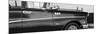 Cuba Fuerte Collection Panoramic BW - Close-up of Retro Car II-Philippe Hugonnard-Mounted Photographic Print