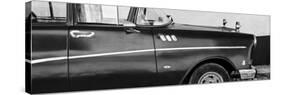 Cuba Fuerte Collection Panoramic BW - Close-up of Retro Car II-Philippe Hugonnard-Stretched Canvas