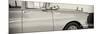 Cuba Fuerte Collection Panoramic BW - Close-up of Retro Car-Philippe Hugonnard-Mounted Photographic Print