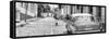 Cuba Fuerte Collection Panoramic BW - Colorful Street Scene in Trinidad II-Philippe Hugonnard-Framed Stretched Canvas