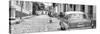 Cuba Fuerte Collection Panoramic BW - Colorful Street Scene in Trinidad II-Philippe Hugonnard-Stretched Canvas