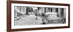 Cuba Fuerte Collection Panoramic BW - Colorful Street Scene in Trinidad II-Philippe Hugonnard-Framed Photographic Print