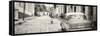 Cuba Fuerte Collection Panoramic BW - Colorful Street Scene in Trinidad-Philippe Hugonnard-Framed Stretched Canvas