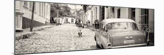 Cuba Fuerte Collection Panoramic BW - Colorful Street Scene in Trinidad-Philippe Hugonnard-Mounted Photographic Print