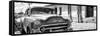 Cuba Fuerte Collection Panoramic BW - Cuban Chevy II-Philippe Hugonnard-Framed Stretched Canvas