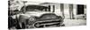 Cuba Fuerte Collection Panoramic BW - Cuban Chevy-Philippe Hugonnard-Stretched Canvas