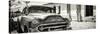 Cuba Fuerte Collection Panoramic BW - Cuban Chevy-Philippe Hugonnard-Stretched Canvas