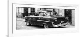 Cuba Fuerte Collection Panoramic BW - Cuban Classic Car in Havana II-Philippe Hugonnard-Framed Photographic Print