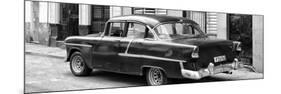 Cuba Fuerte Collection Panoramic BW - Cuban Classic Car in Havana II-Philippe Hugonnard-Mounted Photographic Print