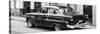 Cuba Fuerte Collection Panoramic BW - Cuban Classic Car in Havana II-Philippe Hugonnard-Stretched Canvas