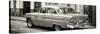 Cuba Fuerte Collection Panoramic BW - Cuban Classic Car in Havana III-Philippe Hugonnard-Stretched Canvas