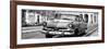 Cuba Fuerte Collection Panoramic BW - Cuban Retro Car II-Philippe Hugonnard-Framed Photographic Print