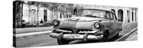 Cuba Fuerte Collection Panoramic BW - Cuban Retro Car II-Philippe Hugonnard-Stretched Canvas