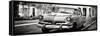 Cuba Fuerte Collection Panoramic BW - Cuban Retro Car-Philippe Hugonnard-Framed Stretched Canvas