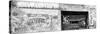 Cuba Fuerte Collection Panoramic BW - Cuban Street Advertising-Philippe Hugonnard-Stretched Canvas