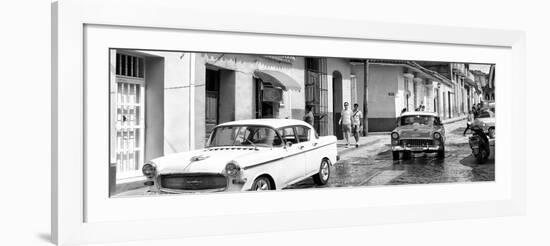 Cuba Fuerte Collection Panoramic BW - Cuban Street Scene II-Philippe Hugonnard-Framed Photographic Print