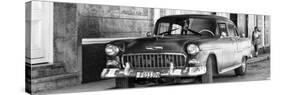 Cuba Fuerte Collection Panoramic BW - Cuban Street Scene II-Philippe Hugonnard-Stretched Canvas