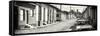 Cuba Fuerte Collection Panoramic BW - Cuban Street Scene in Trinidad-Philippe Hugonnard-Framed Stretched Canvas