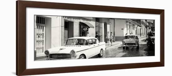 Cuba Fuerte Collection Panoramic BW - Cuban Street Scene-Philippe Hugonnard-Framed Photographic Print