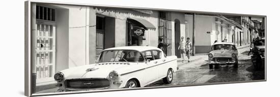 Cuba Fuerte Collection Panoramic BW - Cuban Street Scene-Philippe Hugonnard-Framed Photographic Print