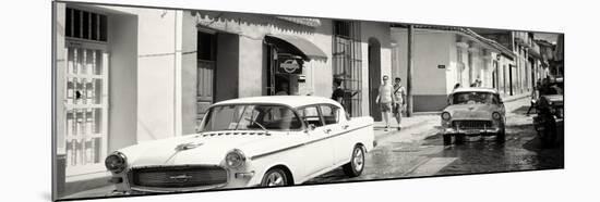 Cuba Fuerte Collection Panoramic BW - Cuban Street Scene-Philippe Hugonnard-Mounted Photographic Print