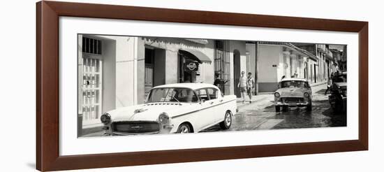 Cuba Fuerte Collection Panoramic BW - Cuban Street Scene-Philippe Hugonnard-Framed Photographic Print