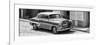 Cuba Fuerte Collection Panoramic BW - Cuban Taxi II-Philippe Hugonnard-Framed Photographic Print