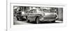 Cuba Fuerte Collection Panoramic BW - Cuban Taxi in Havana-Philippe Hugonnard-Framed Photographic Print