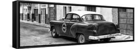 Cuba Fuerte Collection Panoramic BW - Cuban Taxi Pontiac 1953-Philippe Hugonnard-Framed Stretched Canvas