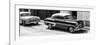 Cuba Fuerte Collection Panoramic BW - Cuban Taxis II-Philippe Hugonnard-Framed Photographic Print