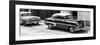 Cuba Fuerte Collection Panoramic BW - Cuban Taxis II-Philippe Hugonnard-Framed Photographic Print