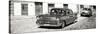 Cuba Fuerte Collection Panoramic BW - Cuban Taxis II-Philippe Hugonnard-Stretched Canvas