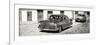 Cuba Fuerte Collection Panoramic BW - Cuban Taxis II-Philippe Hugonnard-Framed Photographic Print