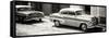 Cuba Fuerte Collection Panoramic BW - Cuban Taxis-Philippe Hugonnard-Framed Stretched Canvas