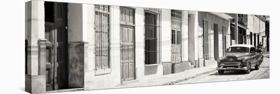 Cuba Fuerte Collection Panoramic BW - Cuban Urban Scene-Philippe Hugonnard-Stretched Canvas