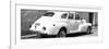 Cuba Fuerte Collection Panoramic BW - Cuban White Car-Philippe Hugonnard-Framed Photographic Print