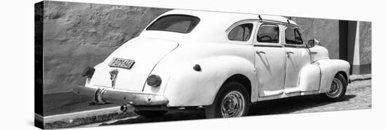 Cuba Fuerte Collection Panoramic BW - Cuban White Car-Philippe Hugonnard-Stretched Canvas