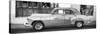 Cuba Fuerte Collection Panoramic BW - Havana Club and Classic Car-Philippe Hugonnard-Stretched Canvas