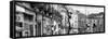 Cuba Fuerte Collection Panoramic BW - Havana Facades II-Philippe Hugonnard-Framed Stretched Canvas